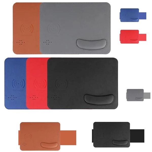 PU Wireless Phone Charging Mouse Pad