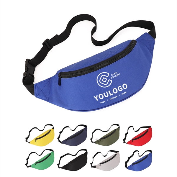Oxford Cloth Solid Color Large Capacity Waist Bag