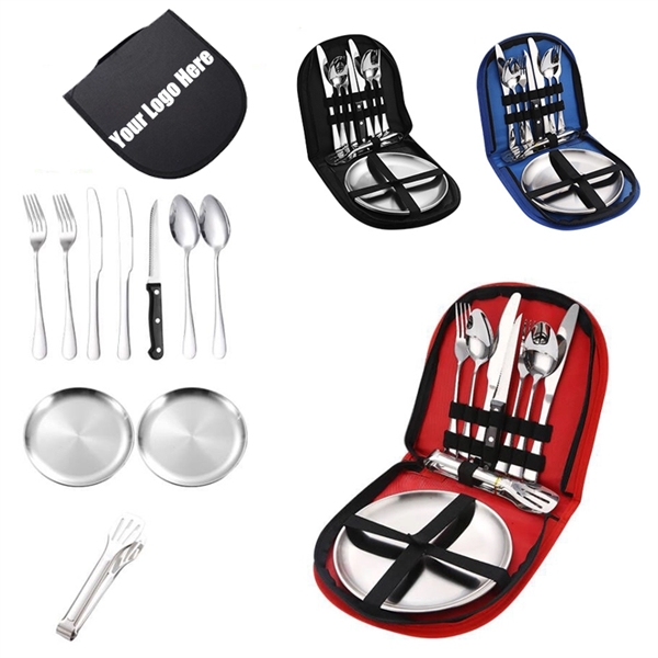 Camping Cutlery Set With Case