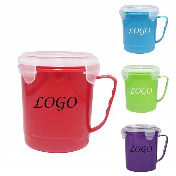 Soup Mug With Vented Lids