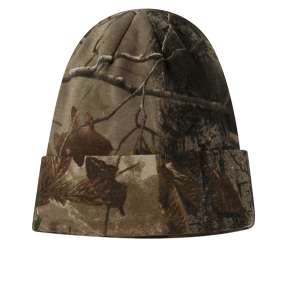 12" Long Camo Knit Beanie, Camouflage Knit Cap