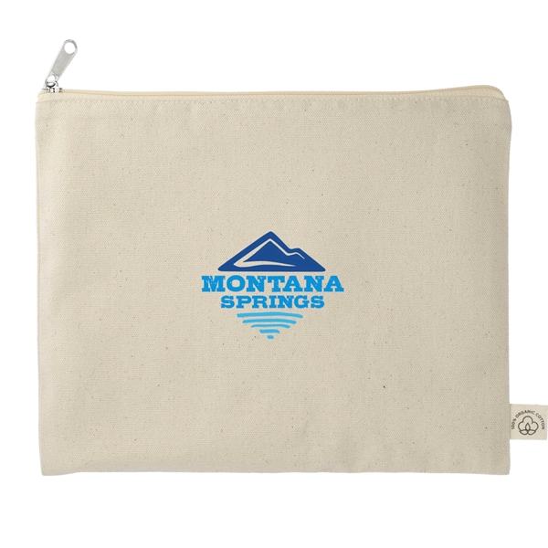 Organic Cotton Flat Travel Pouch