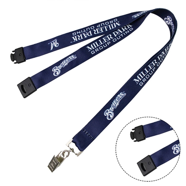 1/2 Dye-Sublimation Lanyard w/ Safety Breakaway