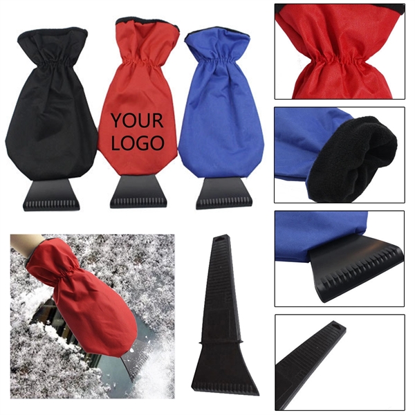 Car Window Ice Scraper With Gloves