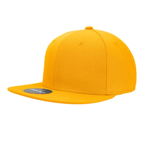 Decky Fitted Flat Bill Hat, Retro Fitted Cap (6 7/8-7 1/4)