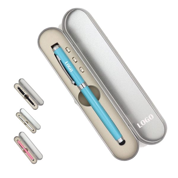 4-In-1 Metal Multifunction Pen With Gift Case