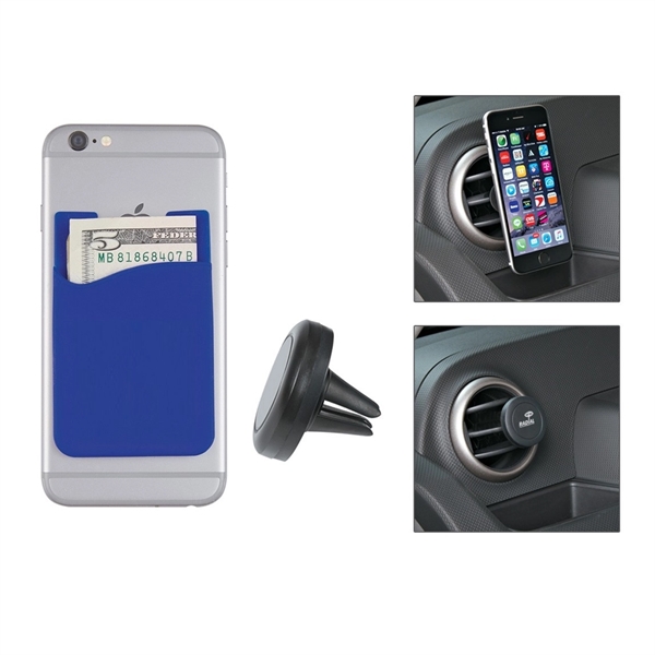 Magnet Car Mount Phone Stand and Card Holder