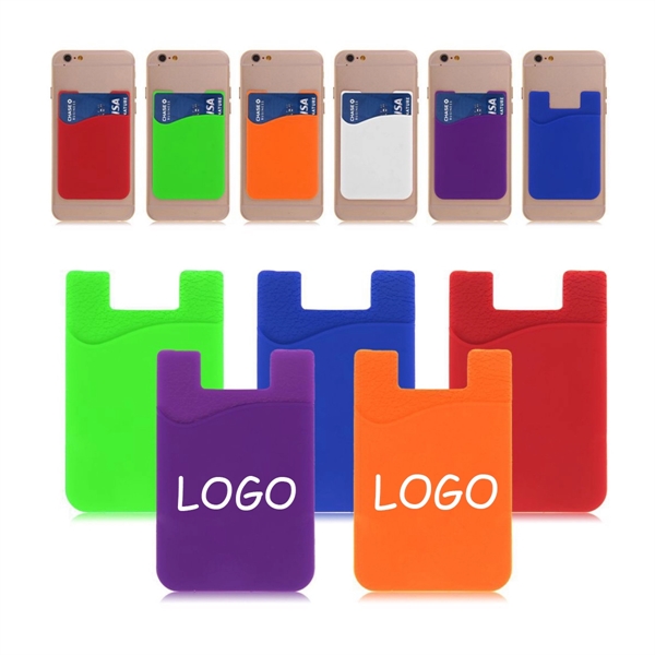 Multicolor Silicone Adhesive Cell Phone Wallet