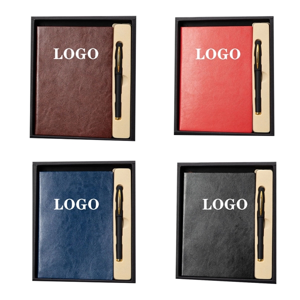 A5 Leather Notebook Pen Gift Set