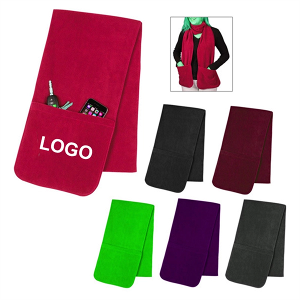 Fleece Scarf With Pockets