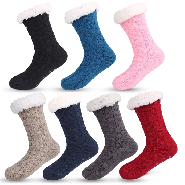 Fleece Slipper Gripper Socks