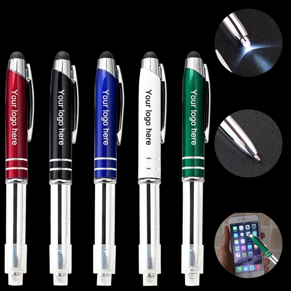 3in1 Multi-Function Capacitive Pen with LED Flashlight