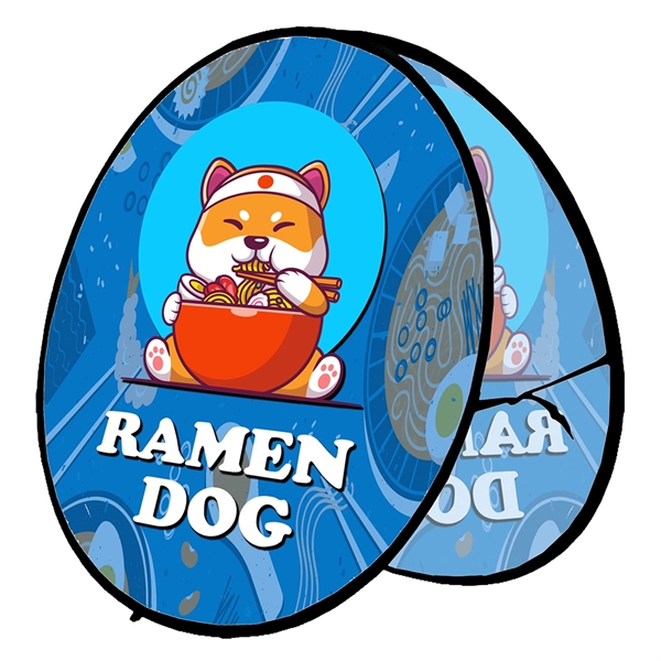 40" - Circle Pop-Out Small - Printed On 2 Sides Full Color