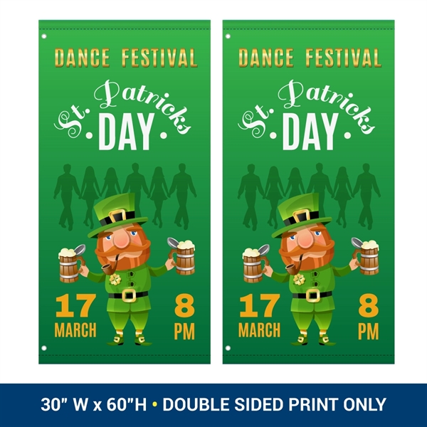 30" W x 60" H Avenue Banner - Double Sided Print Only