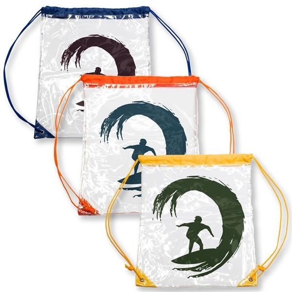 Clear PVC Drawstring Bags