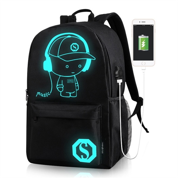 Luminous Backpack USB Charging