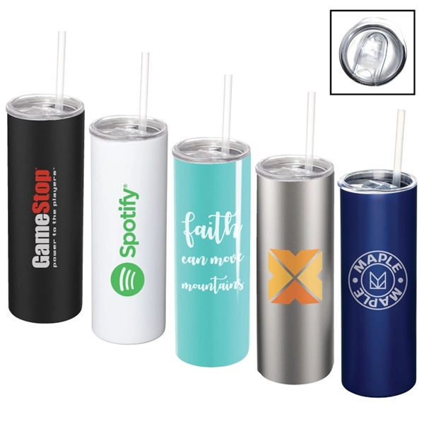 Neptune Skinny 20 oz. Stainless Steel Vacuum Tumbler