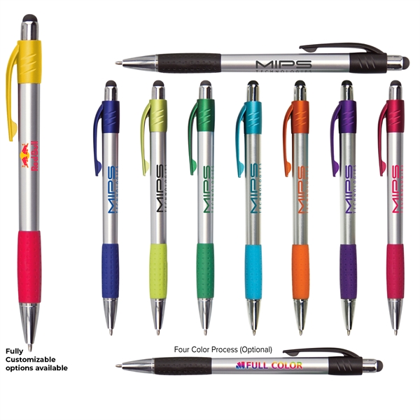 Silver Stylus Pen w/ Metallic Accents