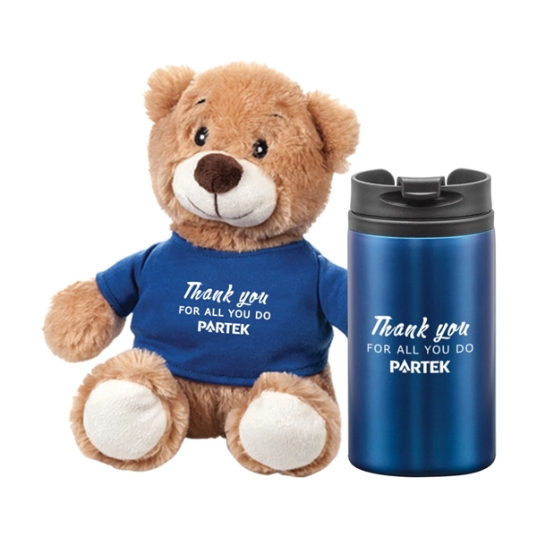 Chester Teddy Bear/Tumbler Gift Set