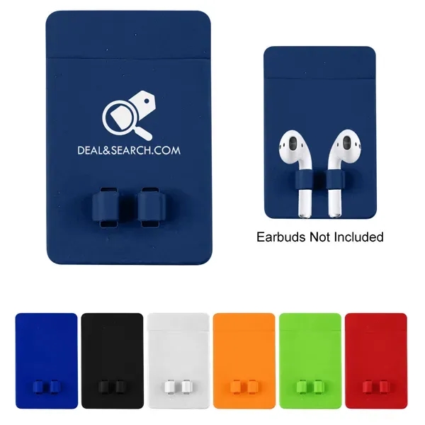 Phone Wallet With Earbuds Holder