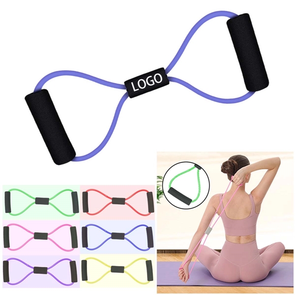 8 Shaped Yoga Elastic Fitness Stretch Pulling Rope