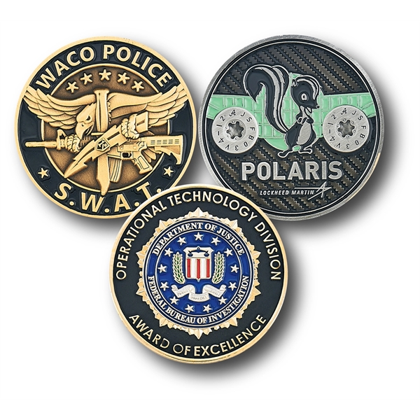 Custom Struck Brass Coin - Double Sided, 1 5/8"