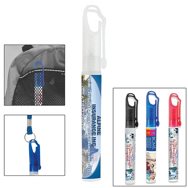 SprayClip 10 ml. Antibacterial Hand Sanitizer Spray Pump