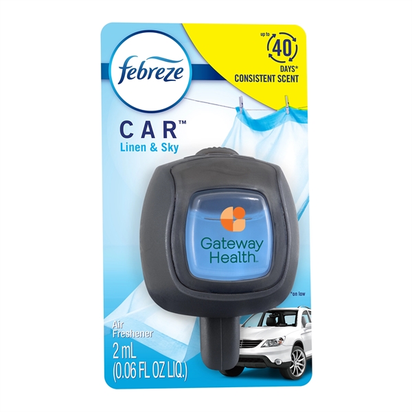 Febreze CAR Vent Clip, Linen & Sky scent, Standard