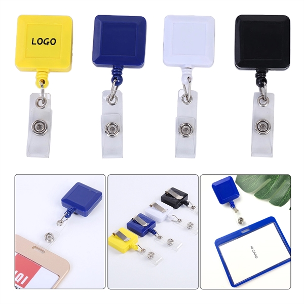 Square Retractable Badge Holder