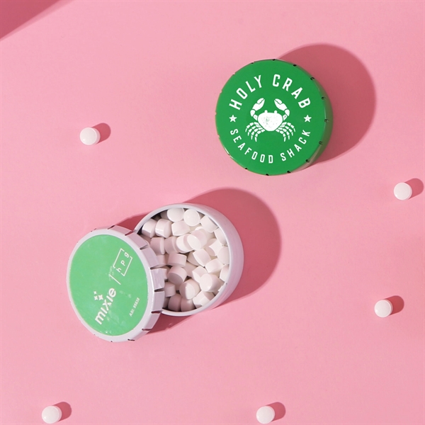 Small Round Clicker Candy Mint Tin
