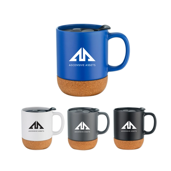 12 Oz. Mug with Cork Base and Lid