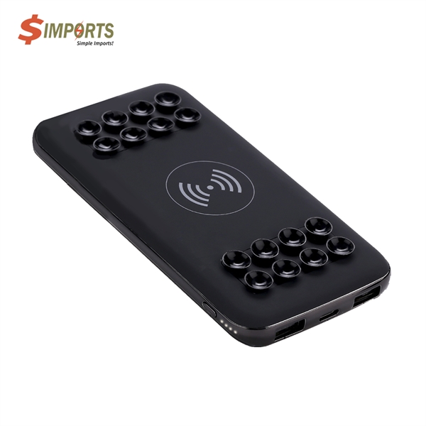 Pikeville 10,000mAh Suction Cup Wireless Power Bank - Simpor