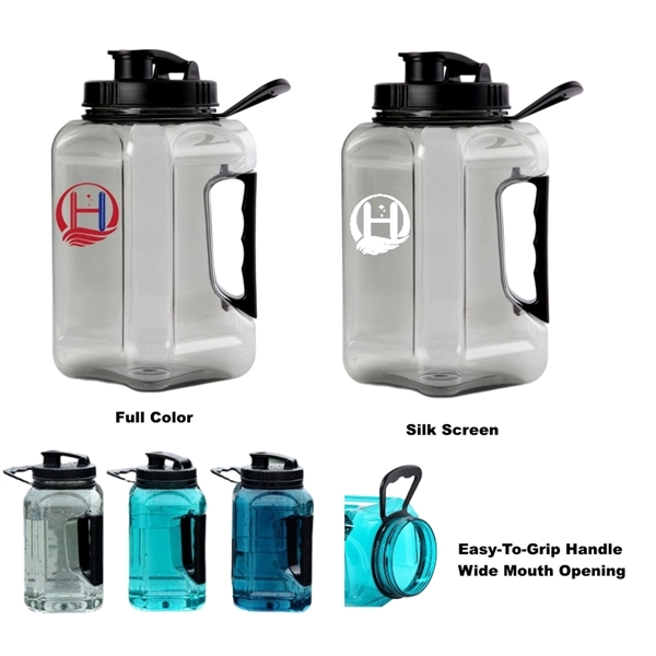 2.4L Water Bottle with Handle and Carry Strap