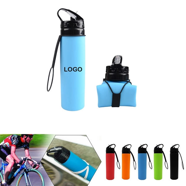 600ML Silicone Collapsible Water Bottle