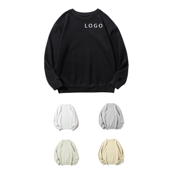 Solid Color Crew Neck Long Sleeve T-Shirt