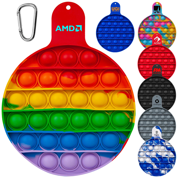 Round Fiddle Popper Silicone Sensory Toy