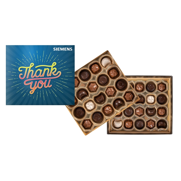 Gourmet Chocolate Truffles Gift Box w/Full Color Lid - 40 pc