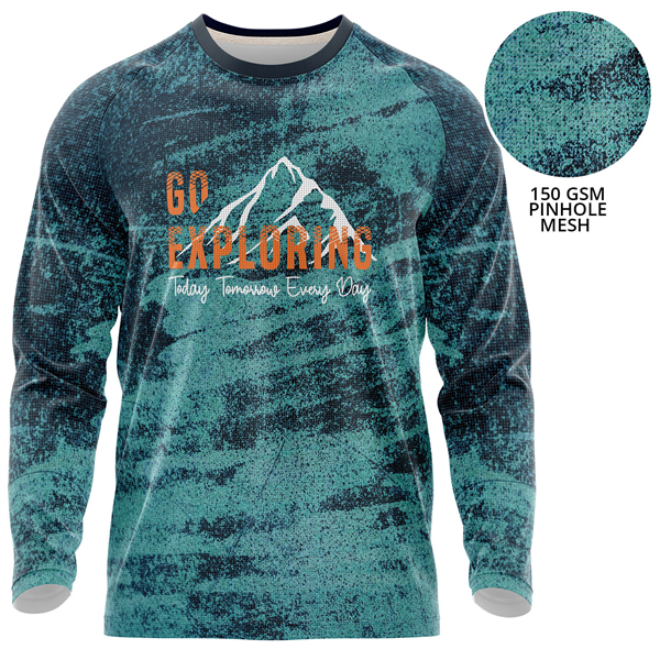 Unisex 150 GSM Pinhole Mesh Performance Long Sleeve T-Shirt