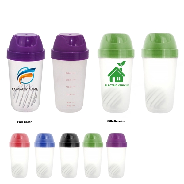 12 oz Pre Work Out Protein Shaker Bottle Hand-Held Blender 