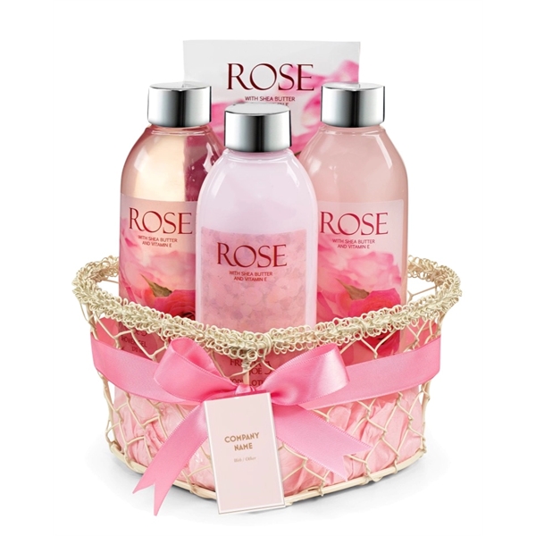 Rose Fragrance Heart Shaped Spa Basket