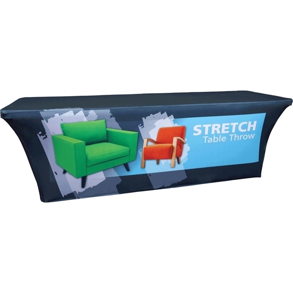 4' Dye Sub Printed Stretch Table Throw- 36" High