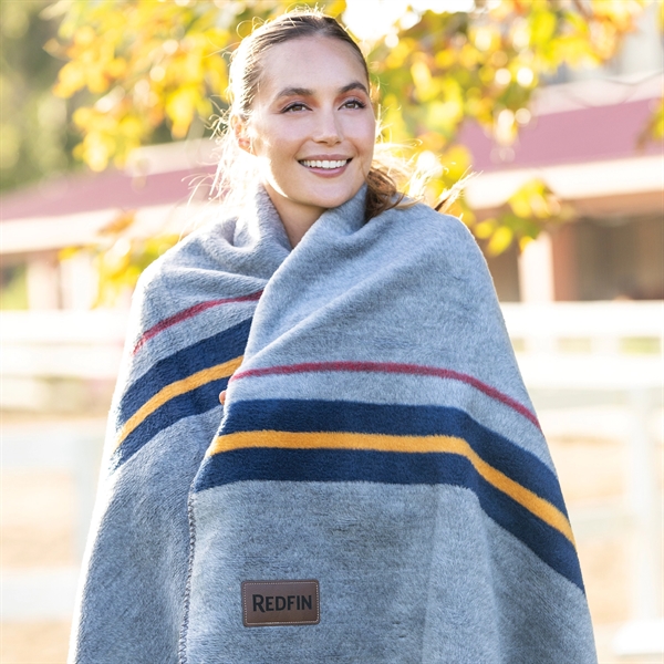 Recycled Cotton Chalet Stripe Blanket