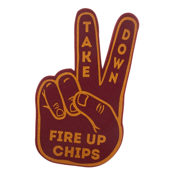 15" Peace / Victory Foam Mitt