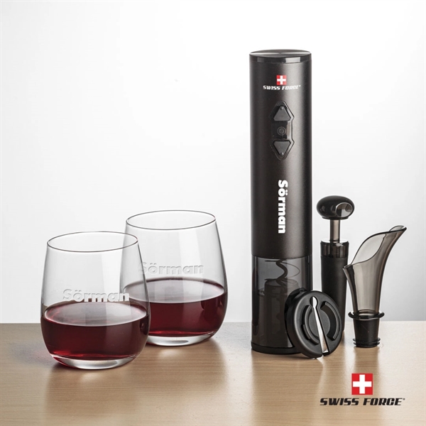 Swiss Force® Opener Set & Crestview Stemless Wine