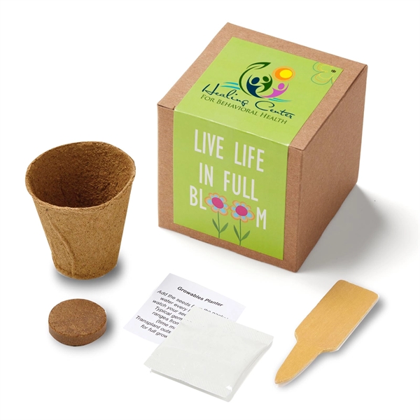 Inspirational Live Life Growable Seed Planter Kit