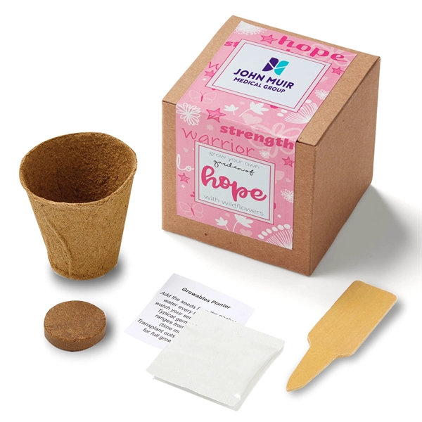 Pink Garden of Hope Seed Planter Kit in Kraft Box