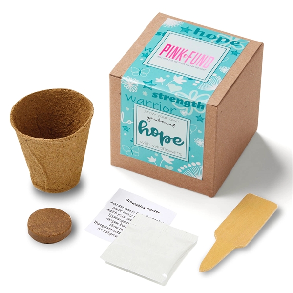 Teal Garden of Hope Seed Planter Kit in Kraft Box