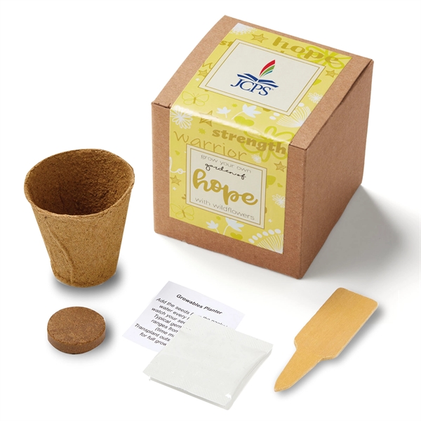 Yellow Garden of Hope Seed Planter Kit in Kraft Box