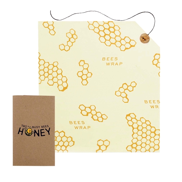 Bees wrap Large Sandwich with tie 13" x 13"