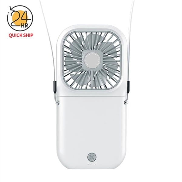 Folding Neck Power Bank Fan 3000mAh